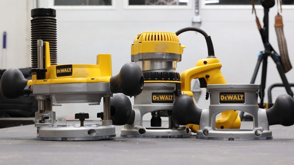Best Wood Routers for Beginners: Fixed vs. Plunge Bases DEWALT 2.25 HP Combo Kit (DW618PKB)