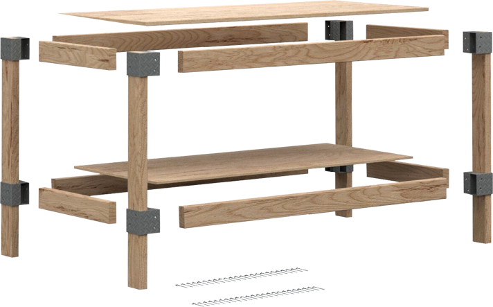 Dickies 2-Shelf Work Bench Kit